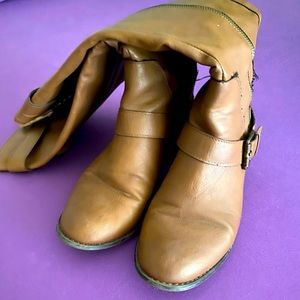 Tan tall boots :) worn but in great condition!